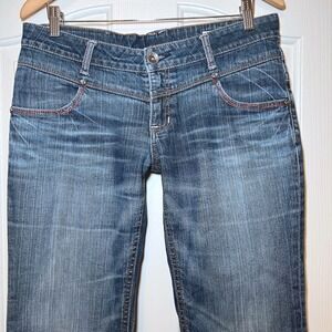 Vintage Sunsister Bobson Y2K Low Rise Bootcut Jeans Wide Flare Size 32